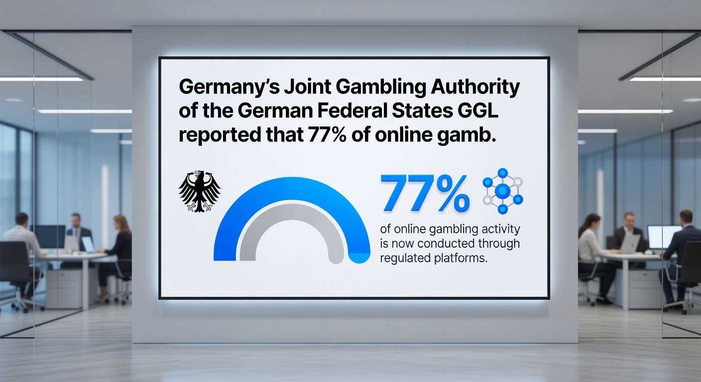 Diagramm der GGL-Studie mit Prozentsätzen für legalen und illegalen Online-Glücksspielmarkt in Deutschland